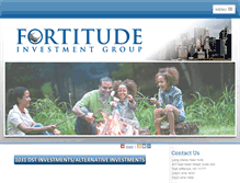 Tablet Screenshot of fortitudeinvestments.com